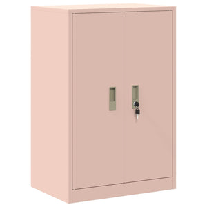 Ντουλάπι αποθήκευσης 2 τμχ. Ροζ 60 x 40 x 130 εκ Ατσάλι