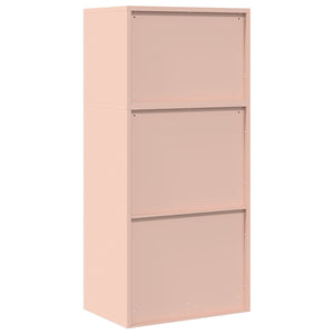 Ντουλάπι αποθήκευσης 2 τμχ. Ροζ 60 x 40 x 130 εκ Ατσάλι