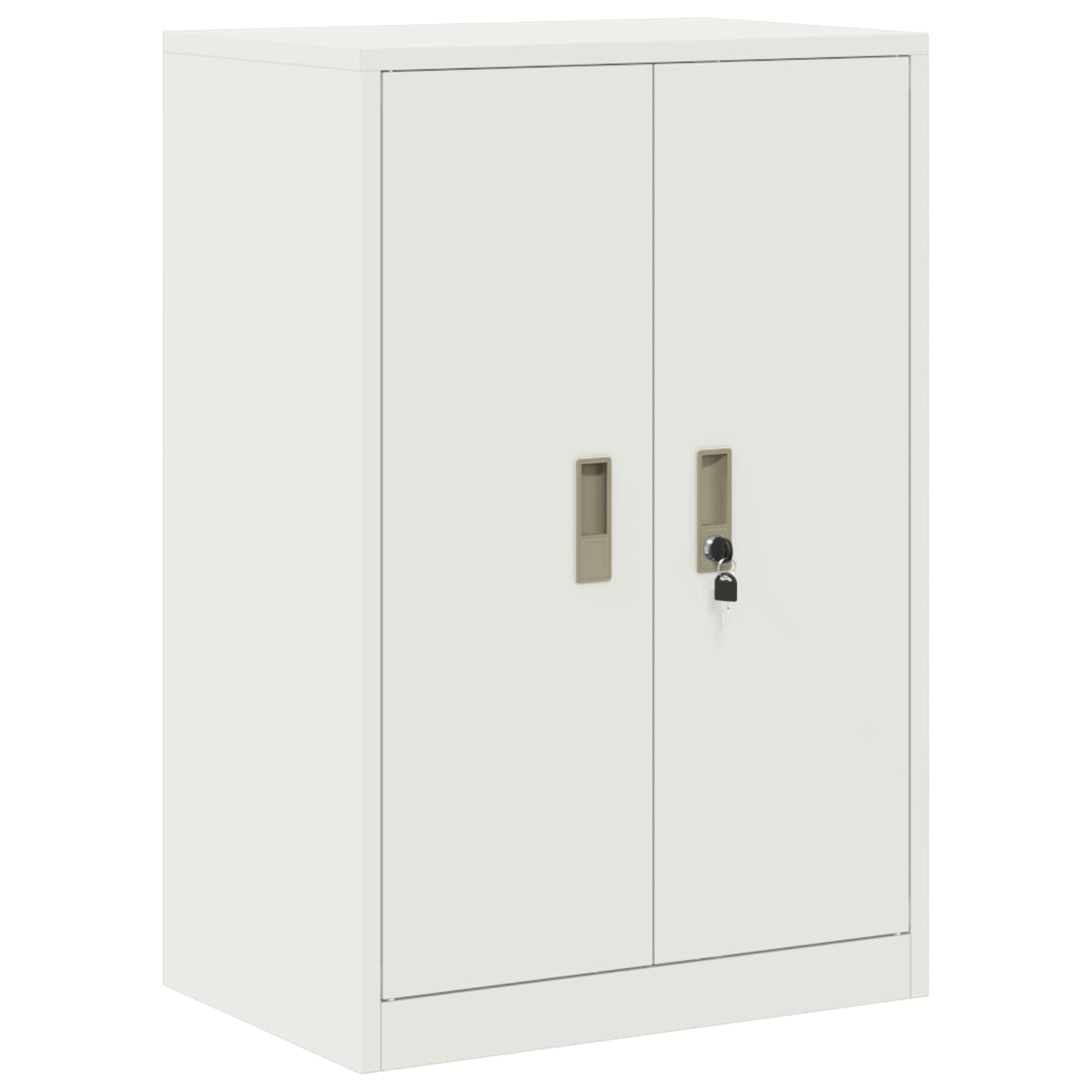 Ντουλάπι αποθήκευσης 2 τμχ. Λευκός 60 x 40 x 130 εκ Ατσάλι - Pakobazaar