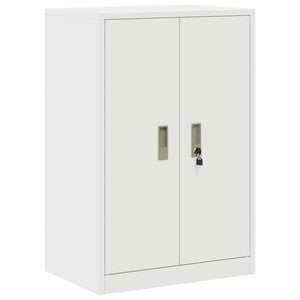 Ντουλάπι αποθήκευσης 2 τμχ. Λευκός 60 x 40 x 130 εκ Ατσάλι - Pakobazaar