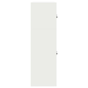 Ντουλάπι αποθήκευσης 2 τμχ. Λευκός 60 x 40 x 130 εκ Ατσάλι - Pakobazaar