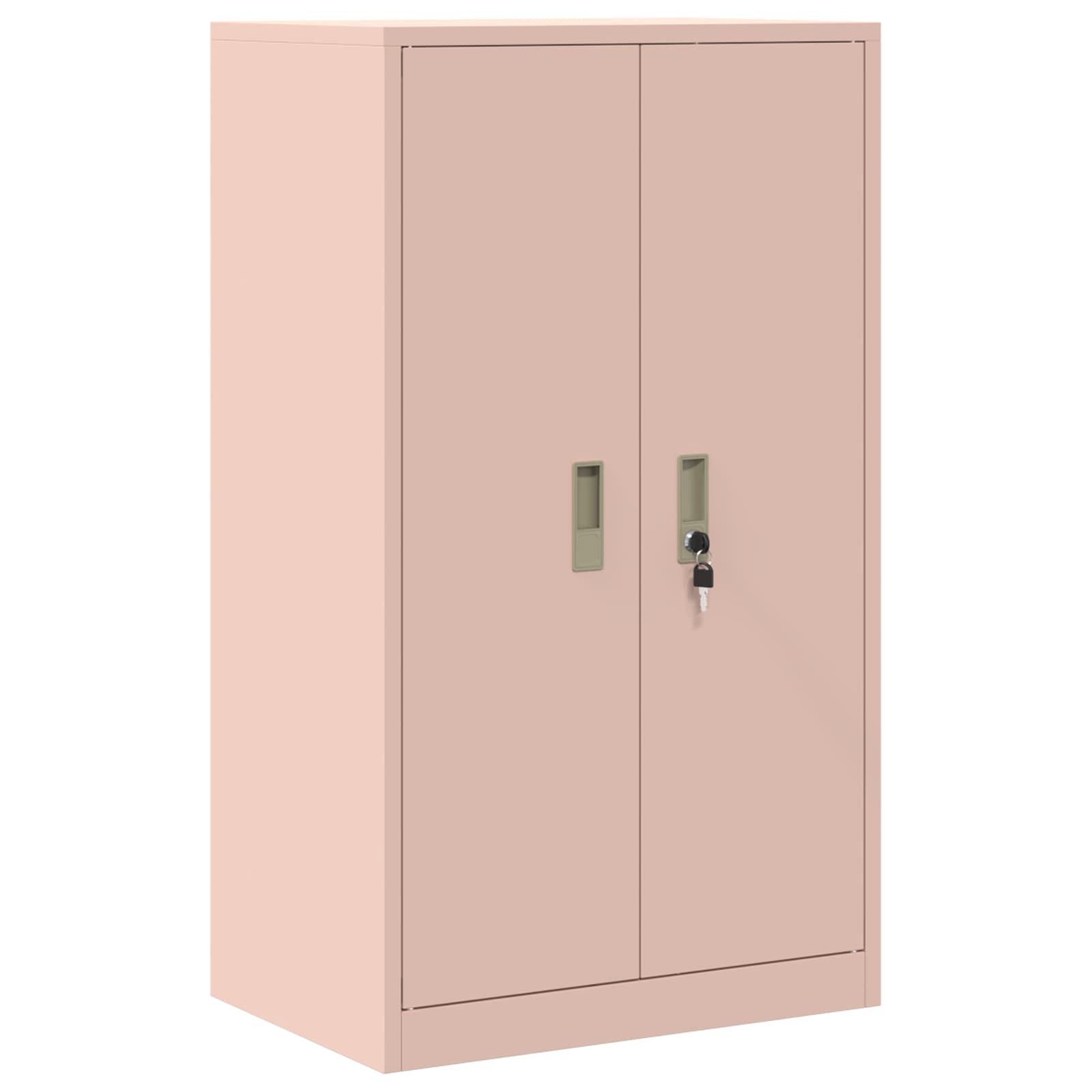 Ντουλάπι αποθήκευσης 2 τμχ. Ροζ 60 x 40 x 145 εκ Ατσάλι