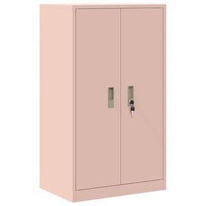 Ντουλάπι αποθήκευσης 2 τμχ. Ροζ 60 x 40 x 145 εκ Ατσάλι