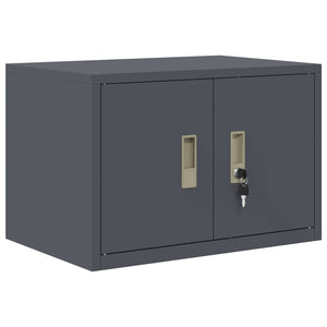 Ντουλάπι αποθήκευσης 2 τμχ. Ανθρακί 60 x 40 x 145 εκ Ατσάλι