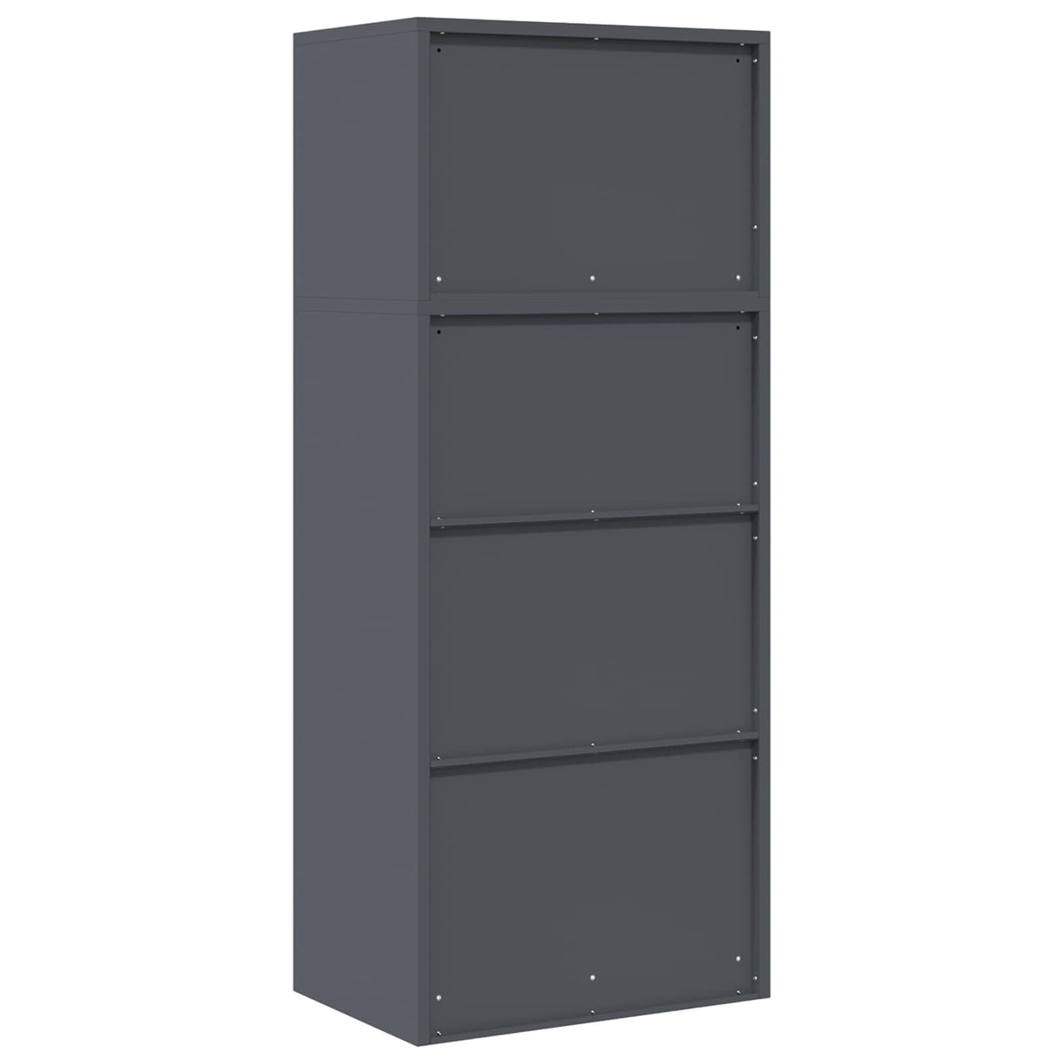Ντουλάπι αποθήκευσης 2 τμχ. Ανθρακί 60 x 40 x 145 εκ Ατσάλι