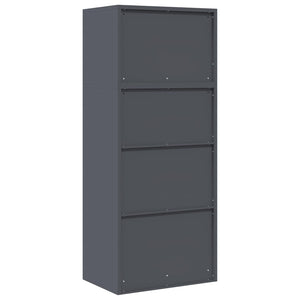 Ντουλάπι αποθήκευσης 2 τμχ. Ανθρακί 60 x 40 x 145 εκ Ατσάλι