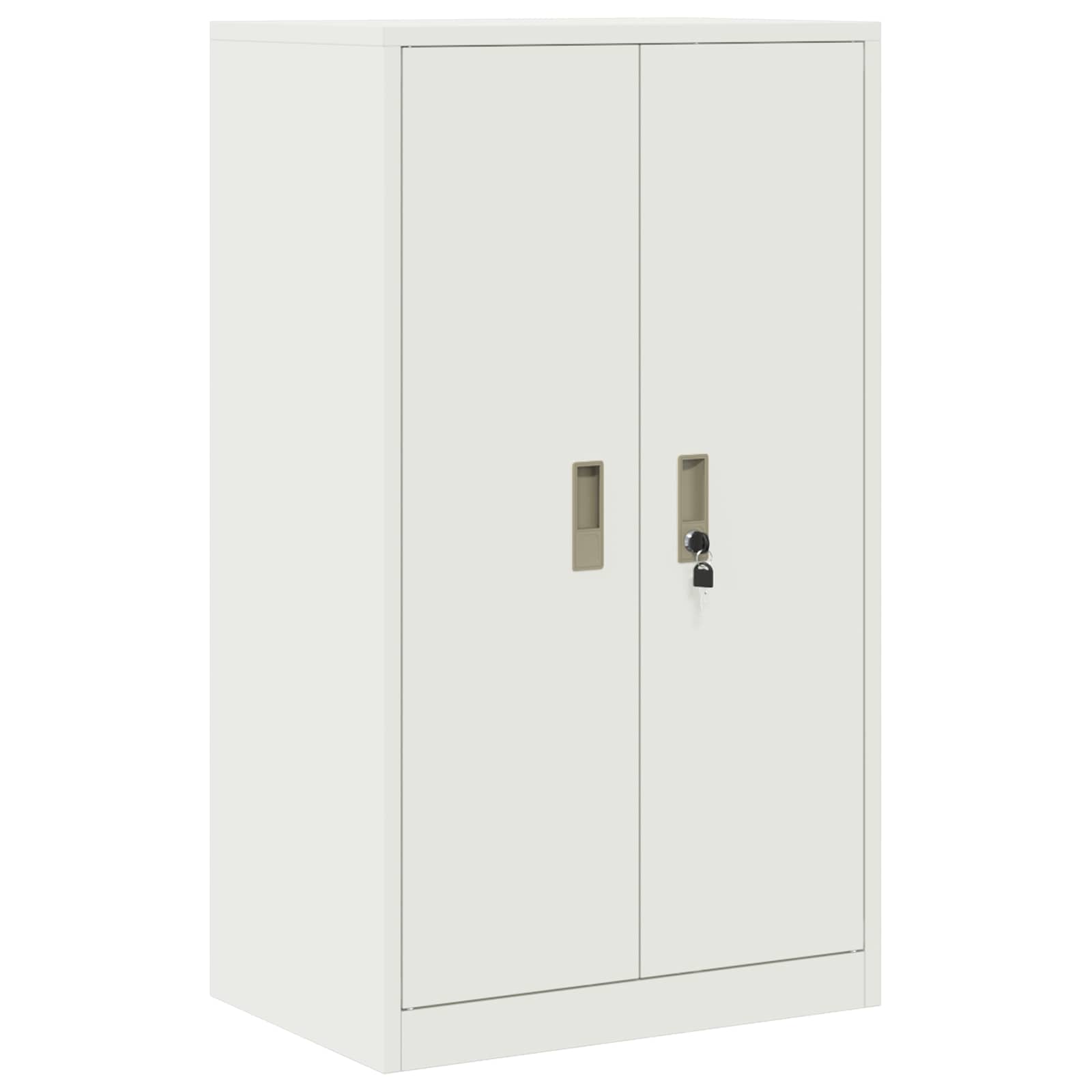 Ντουλάπι αποθήκευσης 2 τμχ. Λευκός 60 x 40 x 145 εκ Ατσάλι - Pakobazaar