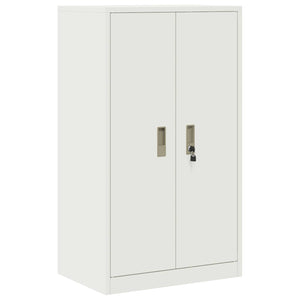 Ντουλάπι αποθήκευσης 2 τμχ. Λευκός 60 x 40 x 145 εκ Ατσάλι - Pakobazaar