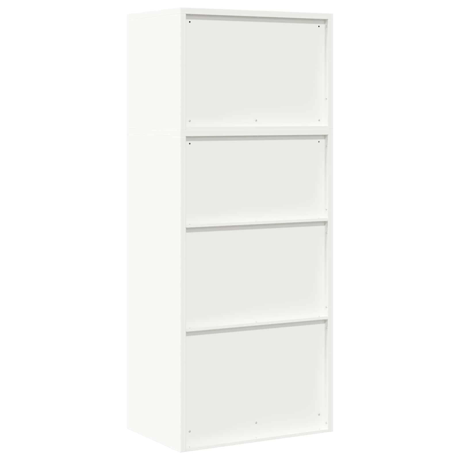 Ντουλάπι αποθήκευσης 2 τμχ. Λευκός 60 x 40 x 145 εκ Ατσάλι - Pakobazaar