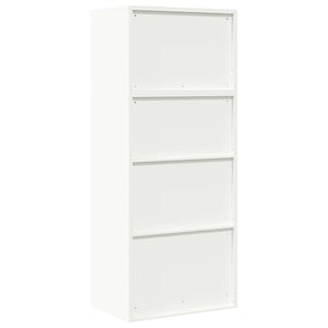 Ντουλάπι αποθήκευσης 2 τμχ. Λευκός 60 x 40 x 145 εκ Ατσάλι - Pakobazaar