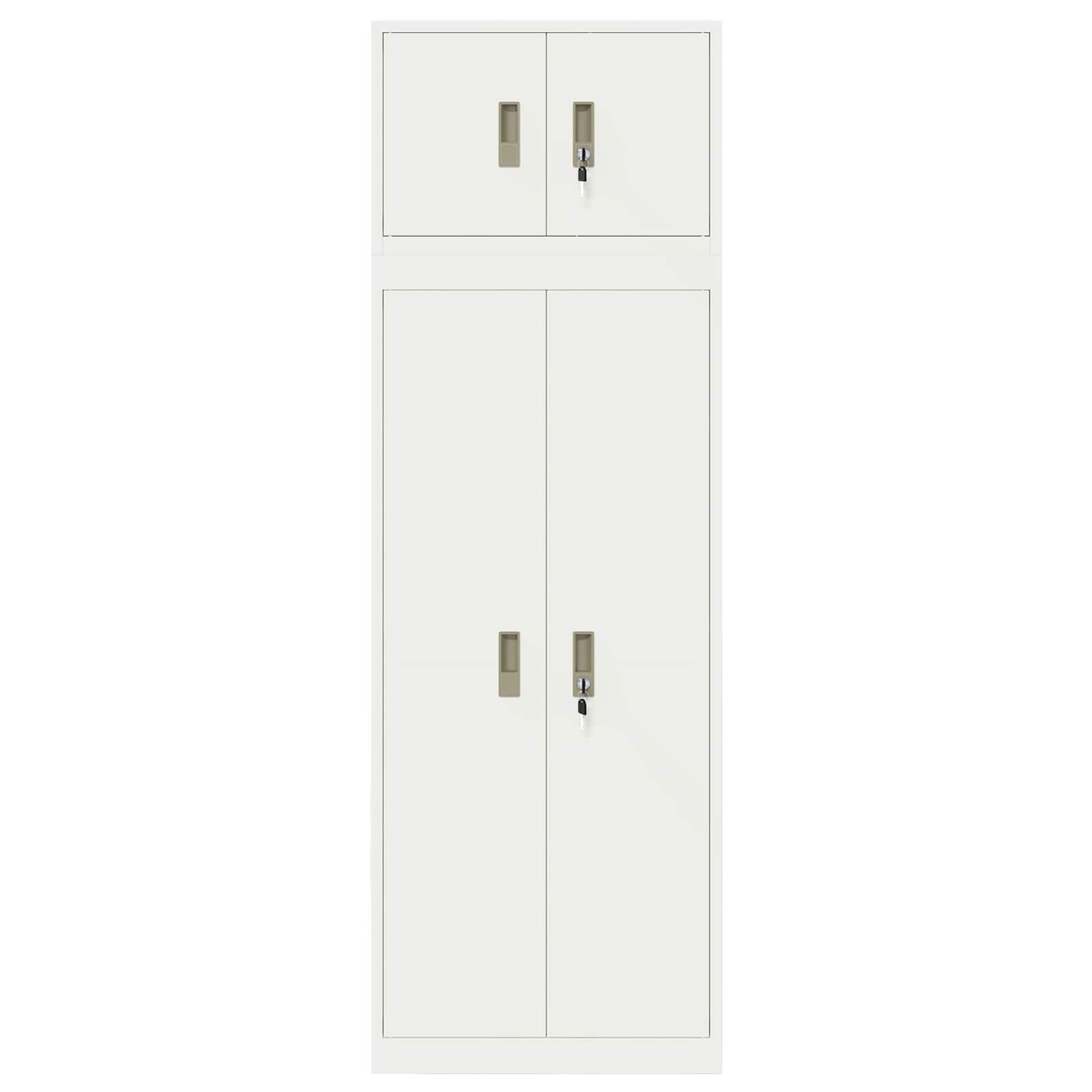 Ντουλάπι αποθήκευσης 2 τμχ. 60 x 40 x 180 εκ Ατσάλι Κλειδώσιμο - Pakobazaar