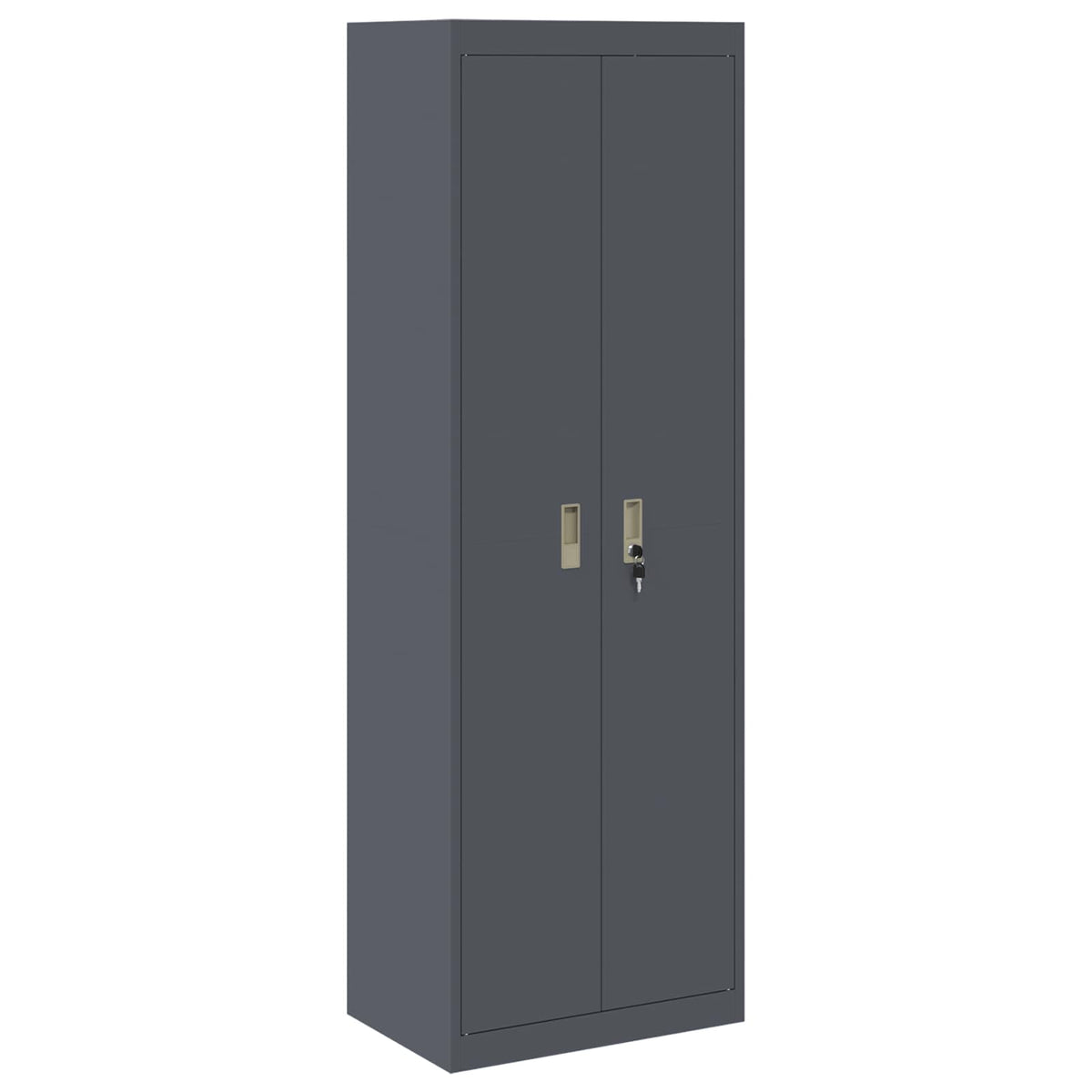 Ντουλάπι αποθήκευσης 2 τμχ. Ανθρακί 60 x 40 x 220 εκ Ατσάλι