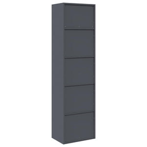 Ντουλάπι αποθήκευσης 2 τμχ. Ανθρακί 60 x 40 x 220 εκ Ατσάλι