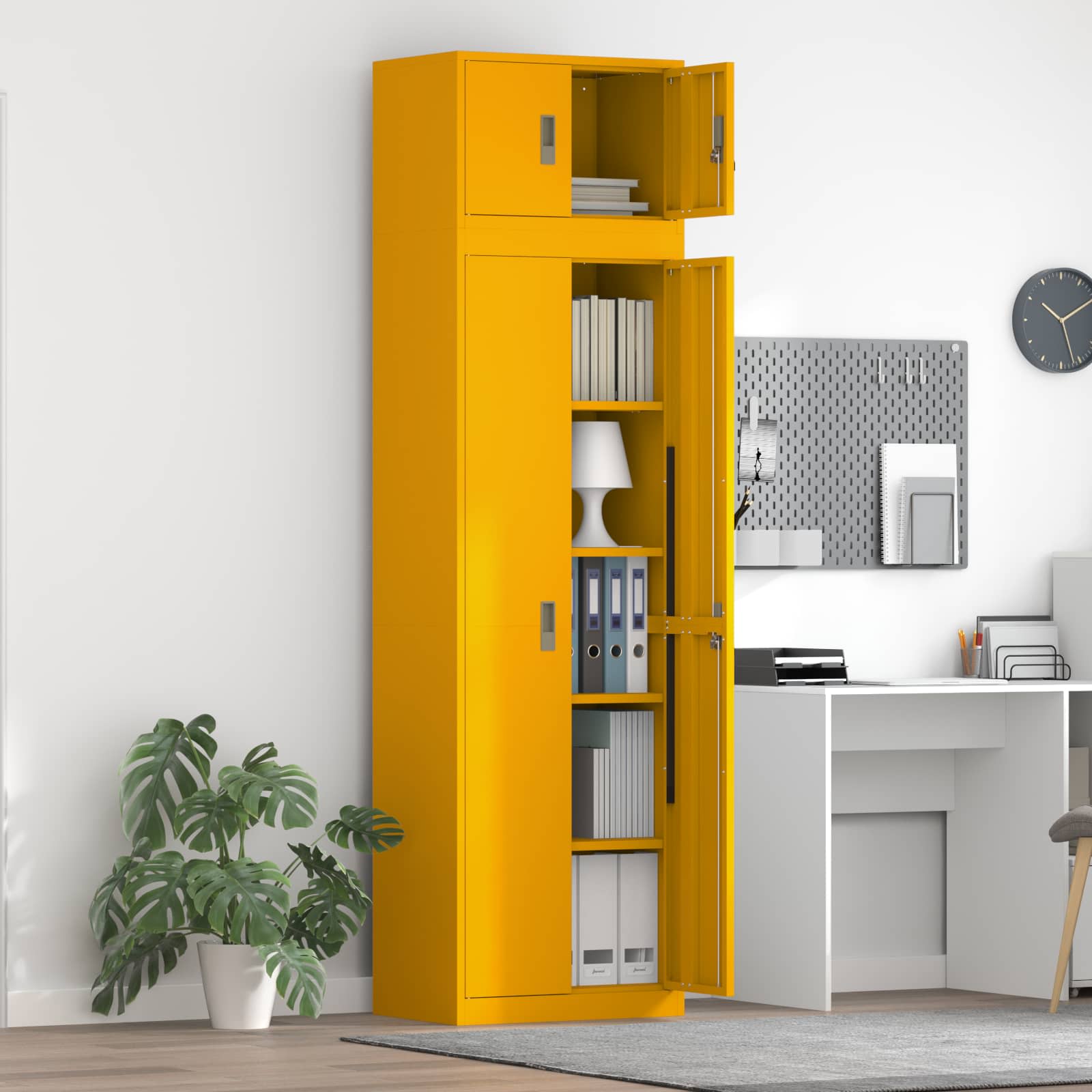 Ντουλάπι αποθήκευσης 2 τμχ. 60 x 40 x 220 εκ Ατσάλι Κλειδώσιμο - Pakobazaar