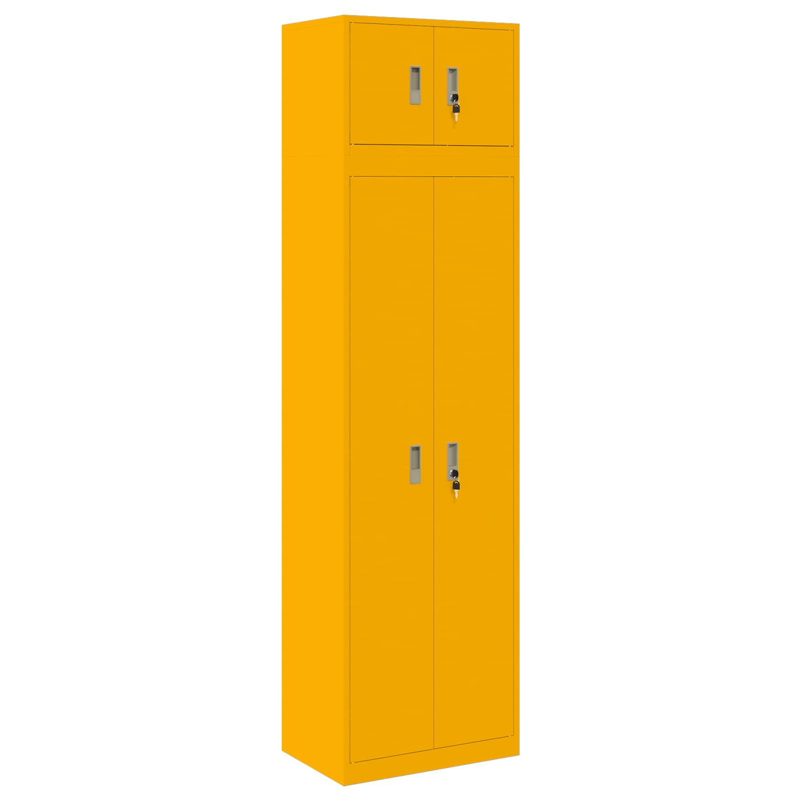 Ντουλάπι αποθήκευσης 2 τμχ. 60 x 40 x 220 εκ Ατσάλι Κλειδώσιμο - Pakobazaar