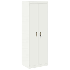 Ντουλάπι αποθήκευσης 2 τμχ. Λευκός 60 x 40 x 220 εκ Ατσάλι - Pakobazaar