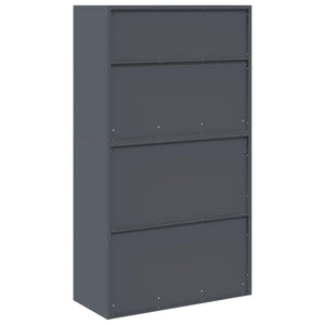 Ντουλάπι αποθήκευσης 2 τμχ. Ανθρακί 90 x 40 x 160 εκ Ατσάλι