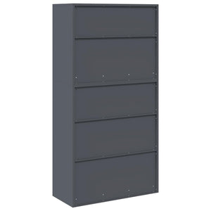 Ντουλάπι αποθήκευσης 2 τμχ. Ανθρακί 90 x 40 x 175 εκ Ατσάλι - Pakobazaar