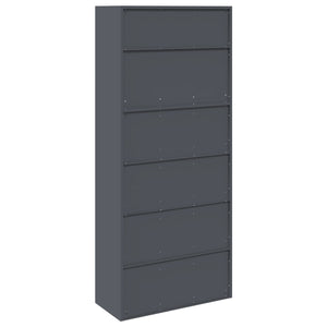 Ντουλάπι αποθήκευσης 2 τμχ. Ανθρακί 90 x 40 x 210 εκ Ατσάλι