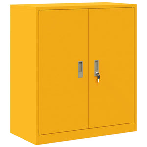 Ντουλάπι αποθήκευσης 2 τμχ. Μουσταρδί 80 x 40 x 160 cm Ατσάλι - Pakobazaar