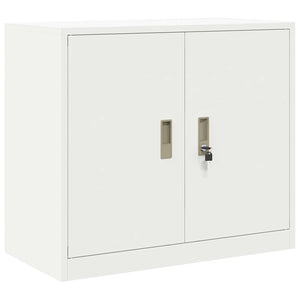 Ντουλάπι αποθήκευσης 2 τμχ. Λευκό 80 x 40 x 160 cm Ατσάλι - Pakobazaar