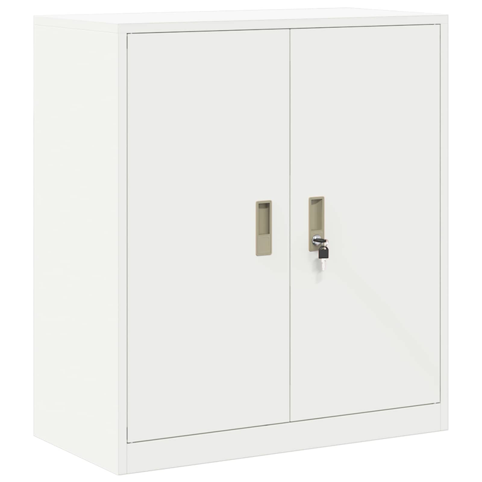 Ντουλάπι αποθήκευσης 2 τμχ. Λευκό 80 x 40 x 160 cm Ατσάλι - Pakobazaar