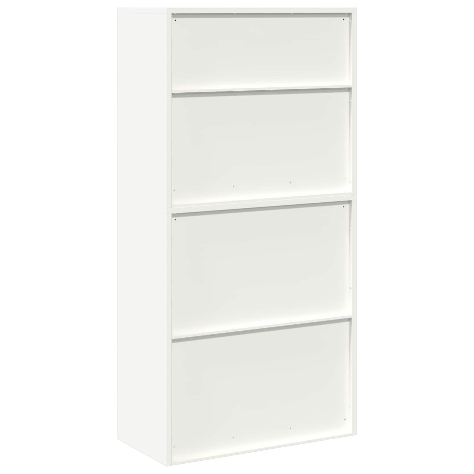 Ντουλάπι αποθήκευσης 2 τμχ. Λευκό 80 x 40 x 160 cm Ατσάλι - Pakobazaar