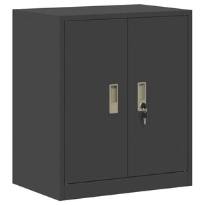 Ντουλάπι αποθήκευσης 2 τμχ. Μαύρο 60 x 40 x 160 εκ Ατσάλι - Pakobazaar