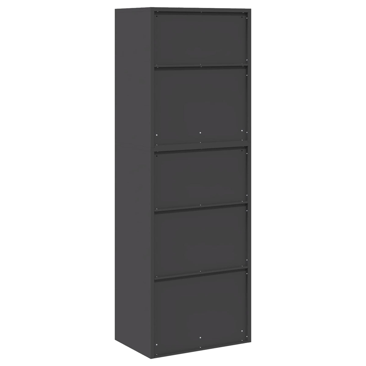 Ντουλάπι αποθήκευσης 2 τμχ. Μαύρο 60 x 40 x 175 εκ Ατσάλι - Pakobazaar