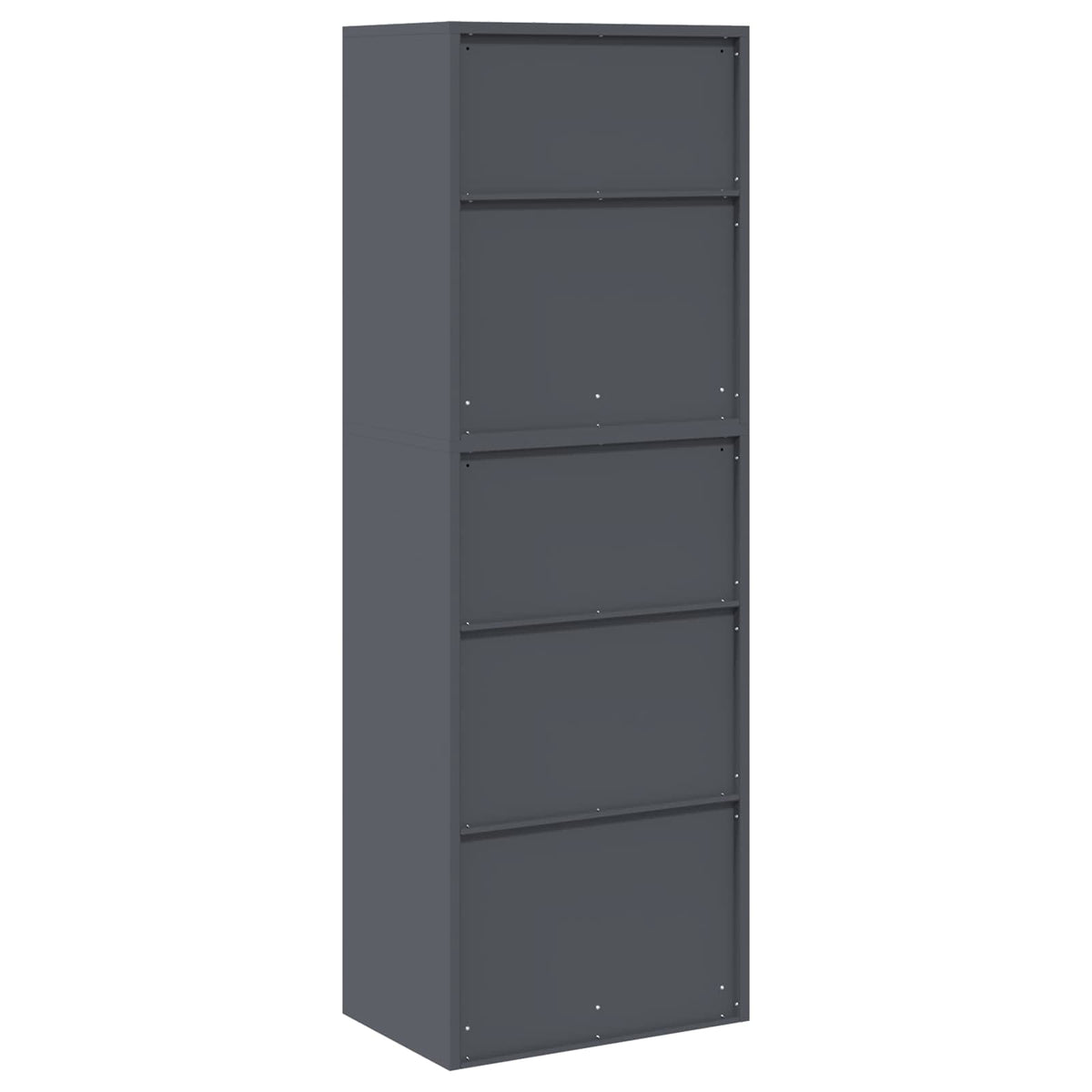 Ντουλάπι αποθήκευσης 2 τμχ. Ανθρακί 60 x 40 x 175 εκ Ατσάλι - Pakobazaar
