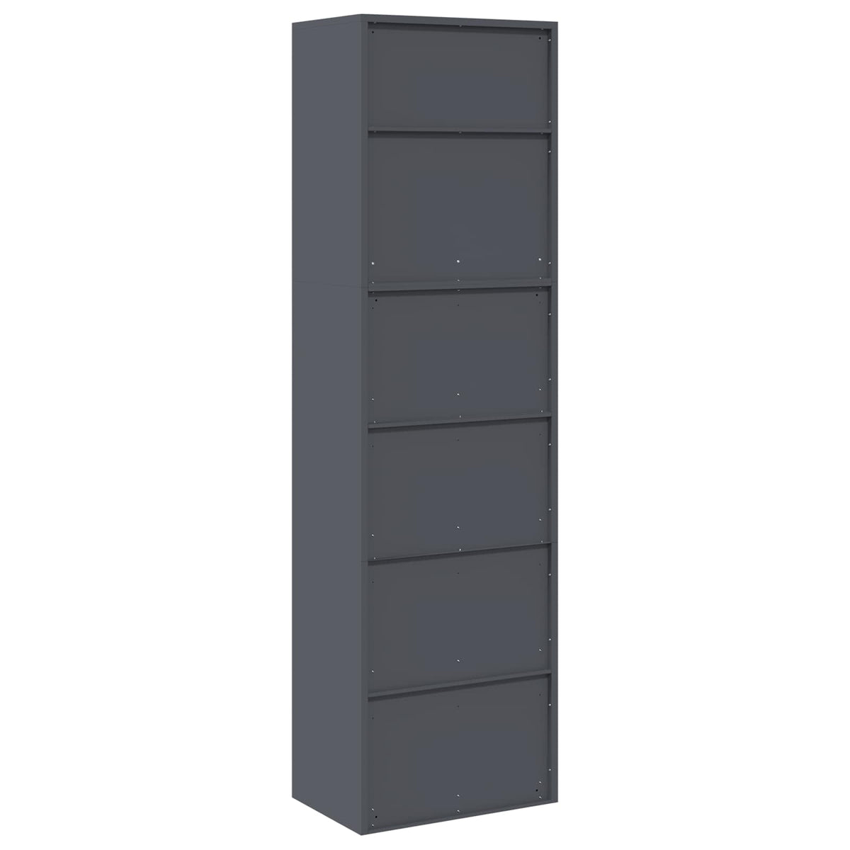 Ντουλάπι αποθήκευσης 2 τμχ. Ανθρακί 60 x 40 x 210 εκ Ατσάλι - Pakobazaar