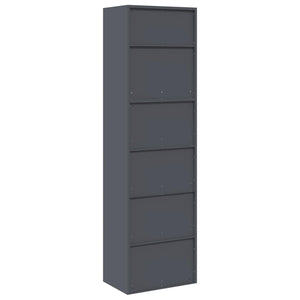 Ντουλάπι αποθήκευσης 2 τμχ. Ανθρακί 60 x 40 x 210 εκ Ατσάλι - Pakobazaar