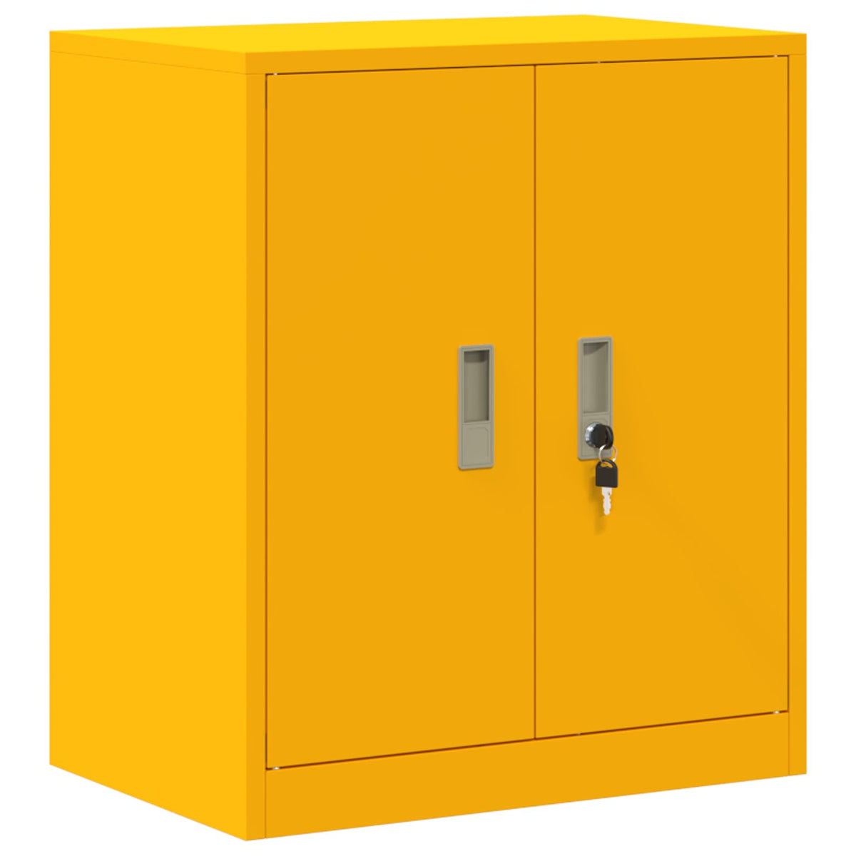 Ντουλάπι αποθήκευσης 2 τμχ. Μουσταρδί 60 x 40 x 210 εκ Ατσάλι - Pakobazaar