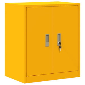 Ντουλάπι αποθήκευσης 2 τμχ. Μουσταρδί 60 x 40 x 210 εκ Ατσάλι - Pakobazaar