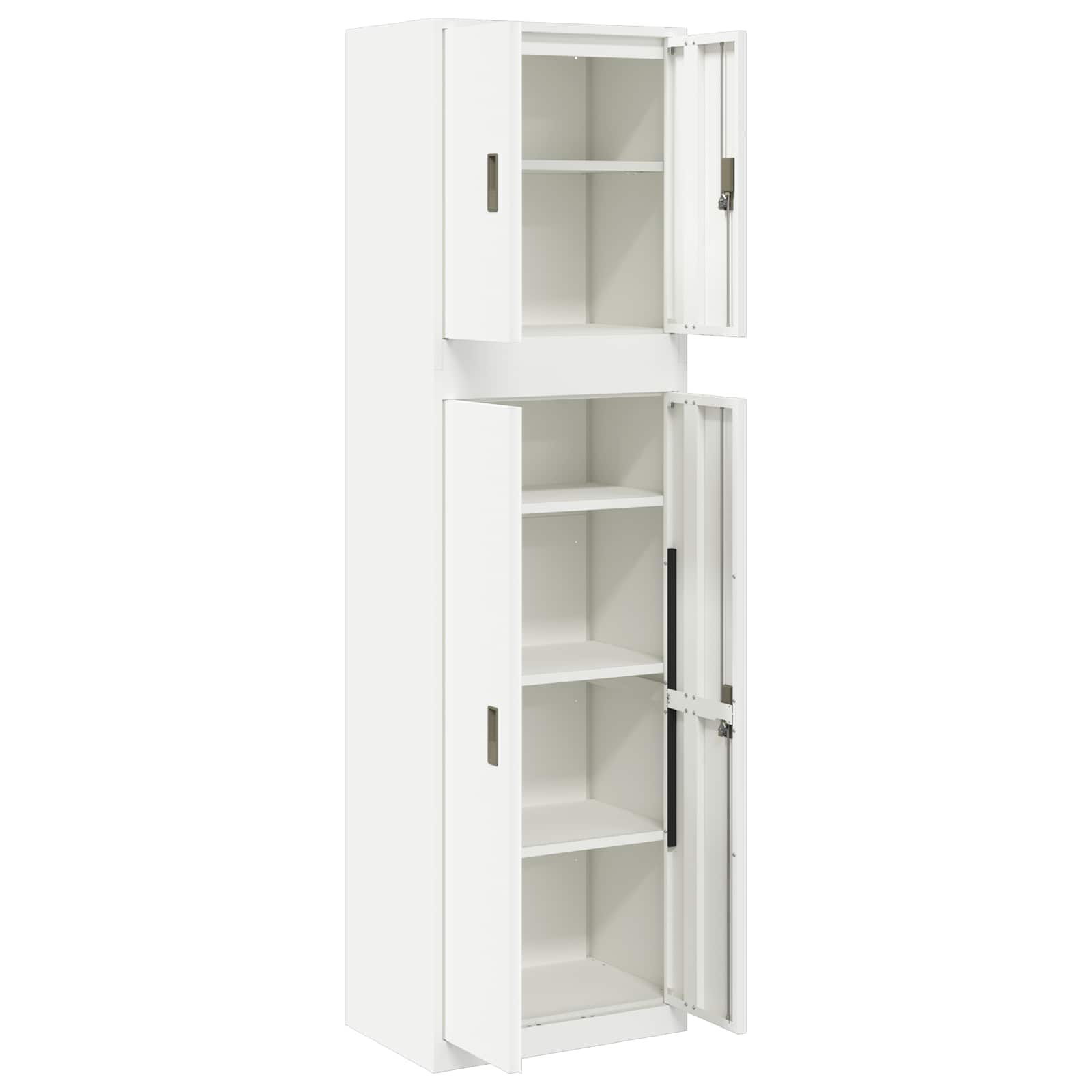 Ντουλάπι αποθήκευσης 2 τμχ. 60 x 40 x 210 εκ Ατσάλι Κλειδώσιμο