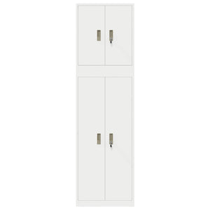Ντουλάπι αποθήκευσης 2 τμχ. 60 x 40 x 210 εκ Ατσάλι Κλειδώσιμο