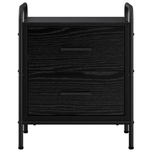 Κομοδίνο 2 τμχ. Μαύρη Δρυς 40 x 30 x 50 cm Επεξεργασμένο Ξύλο