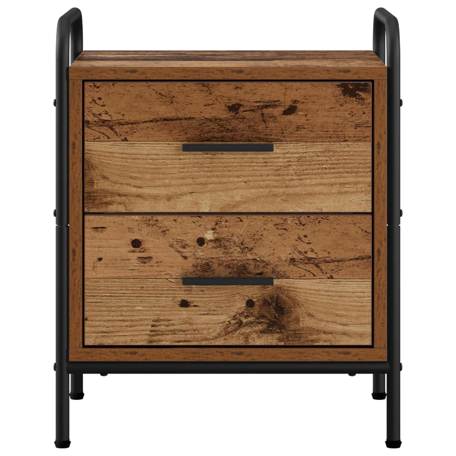 Κομοδίνο 2 τεμ. Ξύλο δρυός 40 x 30 x 50 cm Επεξεργασμένο Ξύλο - Pakobazaar