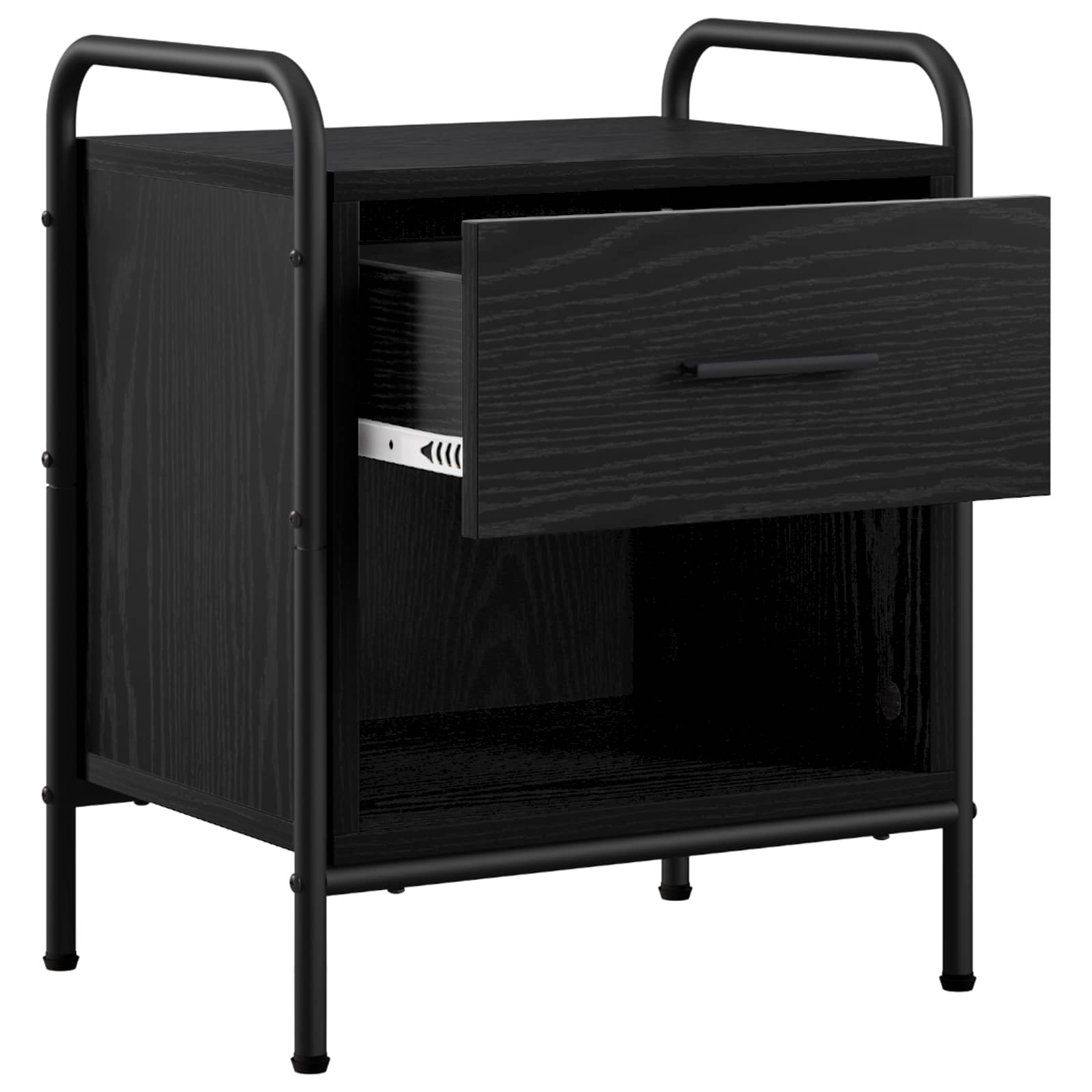 Κομοδίνο Μαύρη Δρυς 40 x 30 x 50 cm Επεξεργασμένο Ξύλο - Pakobazaar