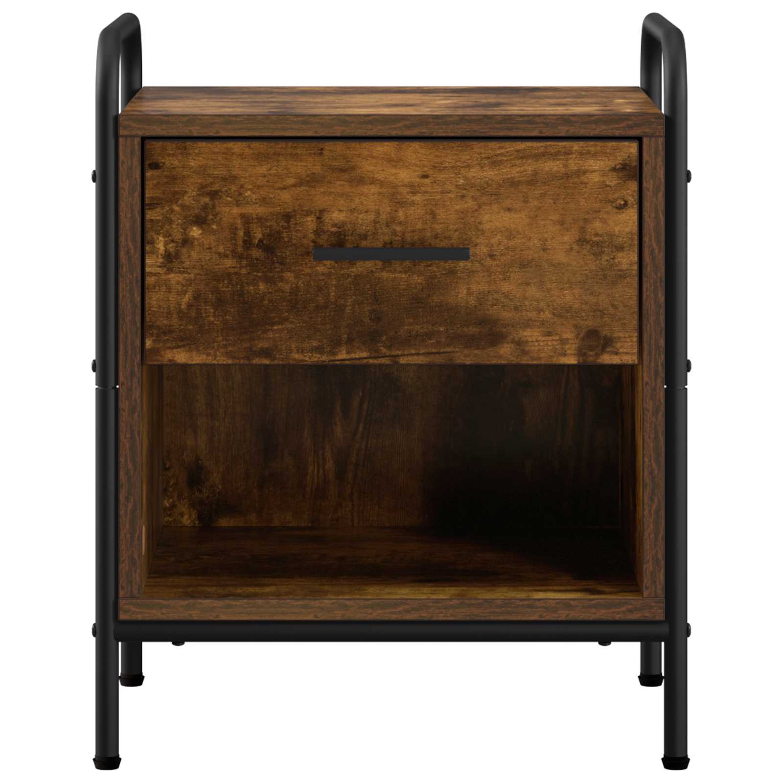 Κομοδίνο Καπνισμένο Ξύλο Δρυός 40 x 30 x 50 cm - Pakobazaar