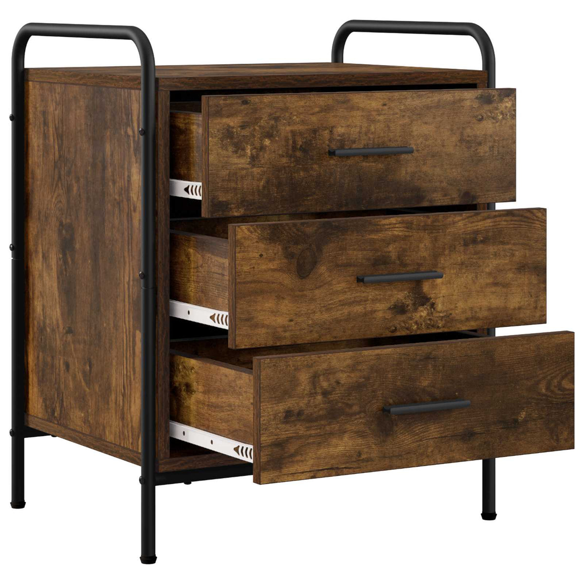 Κομοδίνο Καπνισμένο Ξύλο Δρυός 48 x 36,5 x 60 εκ - Pakobazaar