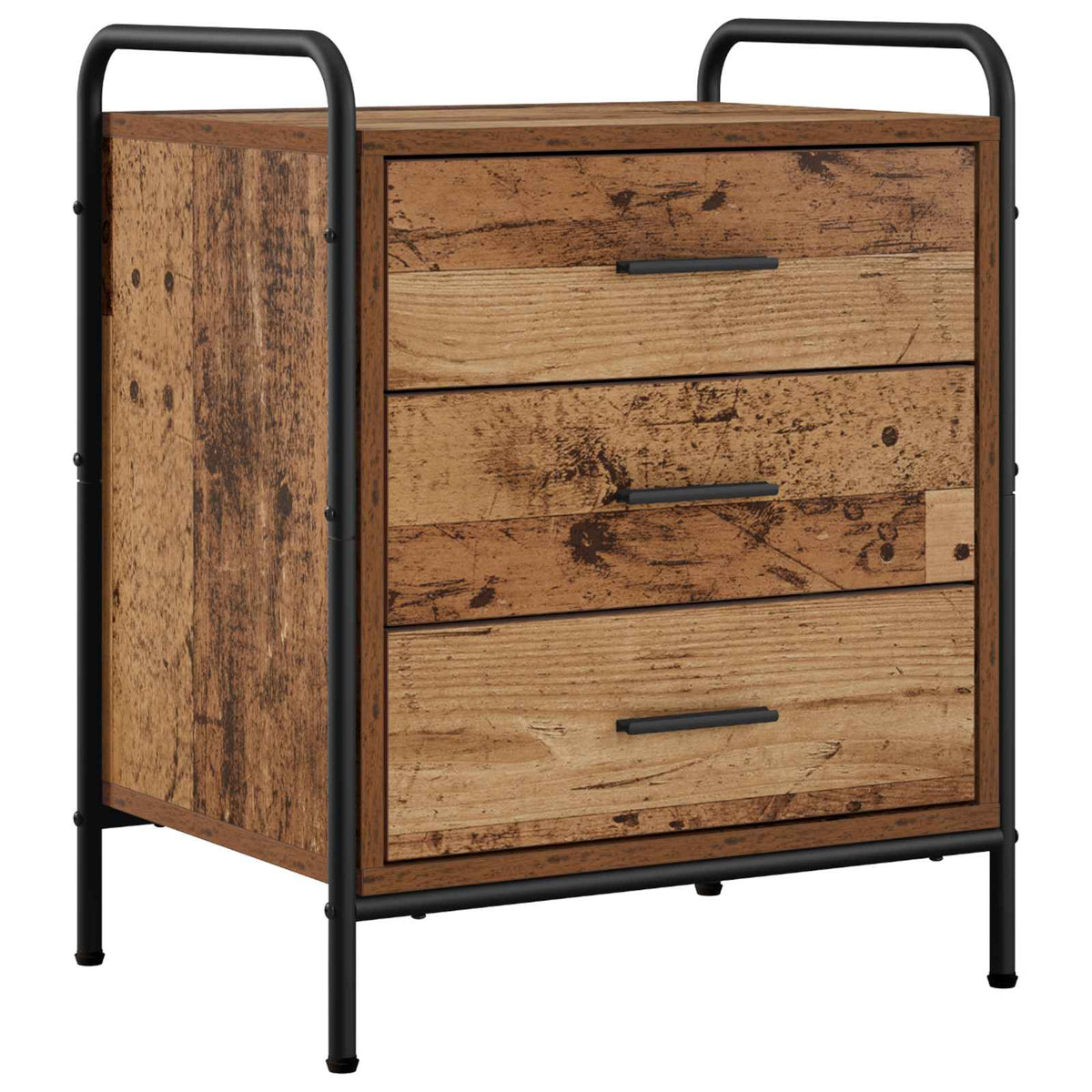 Κομοδίνο 2 τμχ. Παλαιωμένο ξύλο 48 x 36,5 x 60 εκ - Pakobazaar