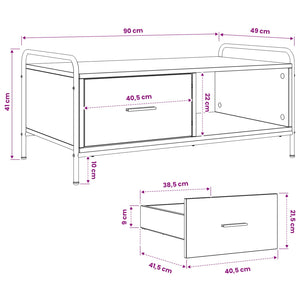 Τραπεζάκι σαλονιού Artisan Δρυς 90 x 49 x 41 εκ - Pakobazaar