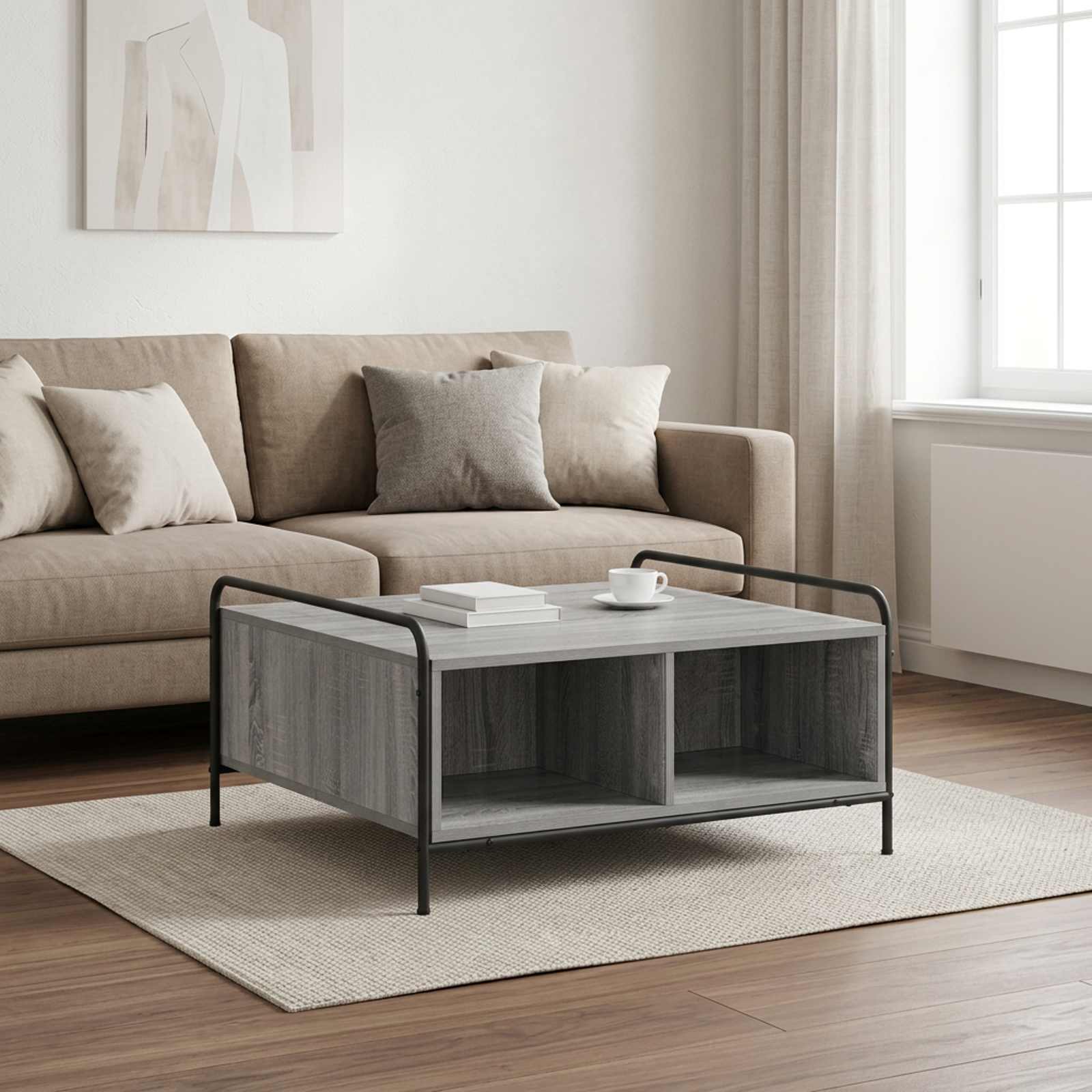 Τραπεζάκι σαλονιού Γκρι Sonoma 50 x 49 x 41 εκ. - Pakobazaar