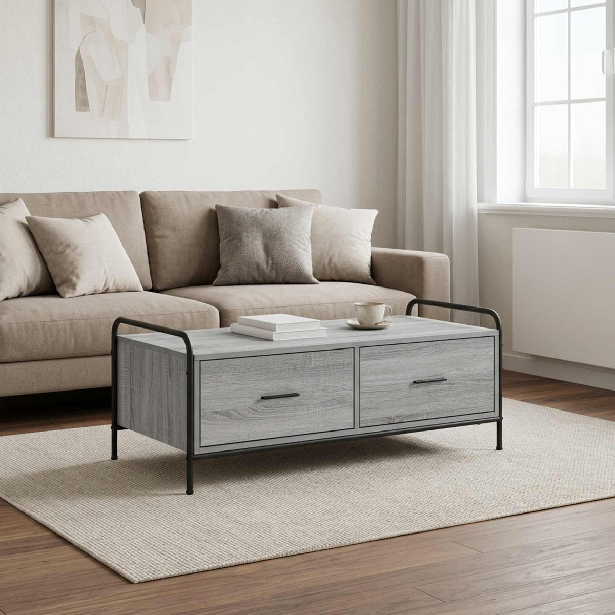 Τραπεζάκι σαλονιού Γκρι Sonoma 99,5 x 49 x 41 εκ.