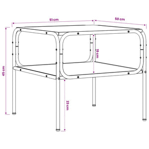Τραπεζάκι Πλευράς Γκρι Sonoma 100 x 50 x 46 εκ - Pakobazaar