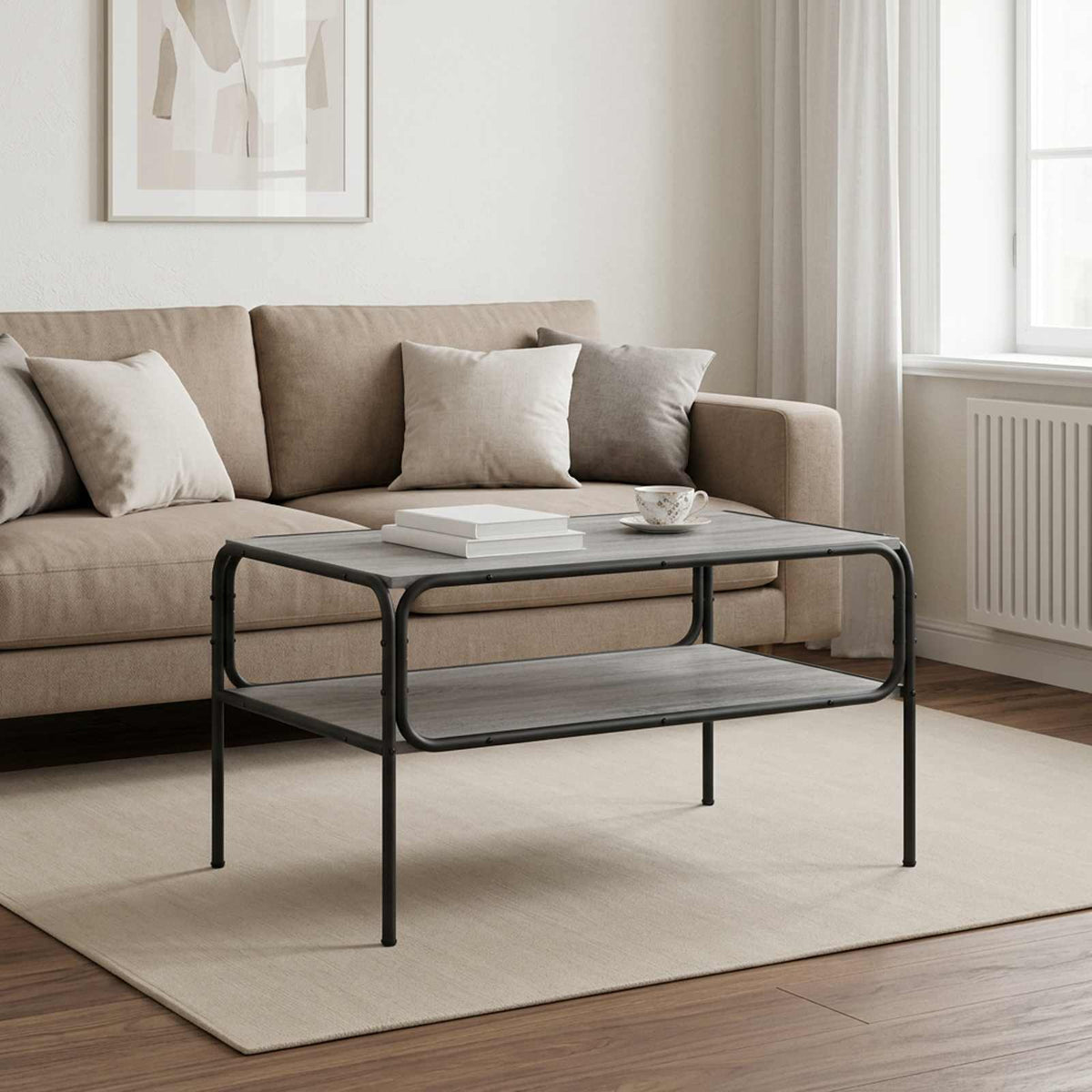 Τραπεζάκι Πλευράς Γκρι Sonoma 100 x 50 x 46 εκ
