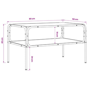 Τραπεζάκι Πλευράς Γκρι Sonoma 100 x 50 x 46 εκ