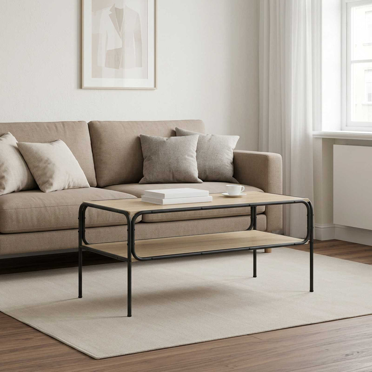 Τραπεζάκι Πλευράς Sonoma Δρυς 100 x 50 x 46 εκ - Pakobazaar