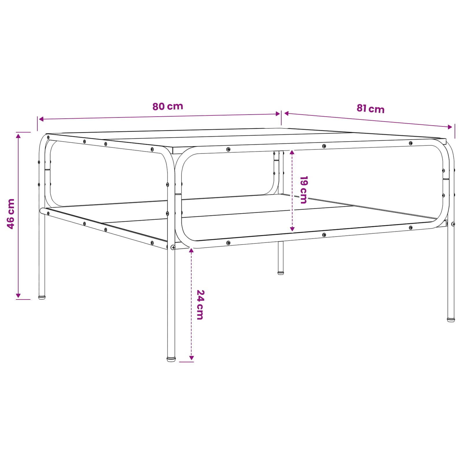 Τραπεζάκι Πλευράς Sonoma Δρυς 100 x 50 x 46 εκ